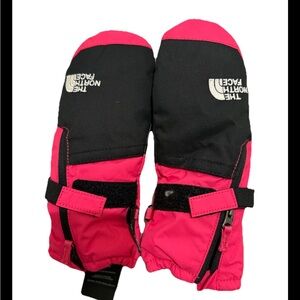 The North Face Kids' Pink and Black Mittens